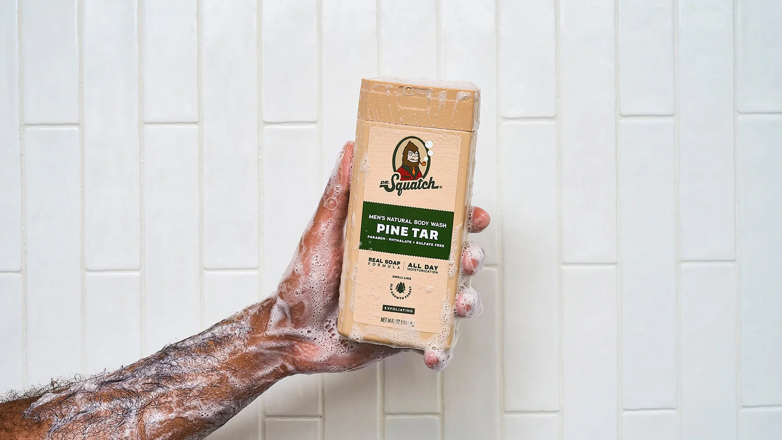 14 oz Pine Tar Exfoliating Body Wash - Image 4
