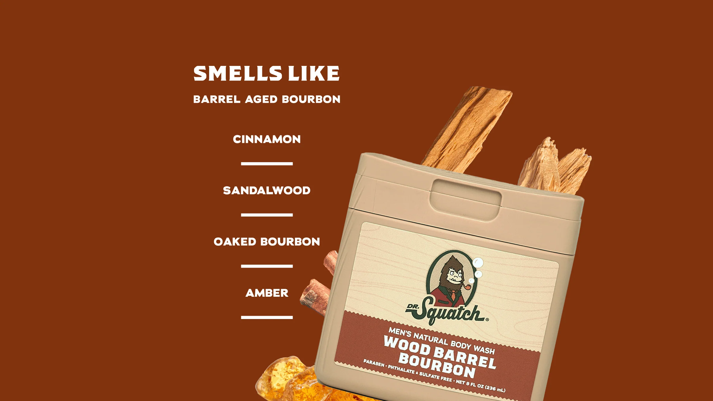 8 oz Wood Barrel Bourbon Body Wash - Image 2