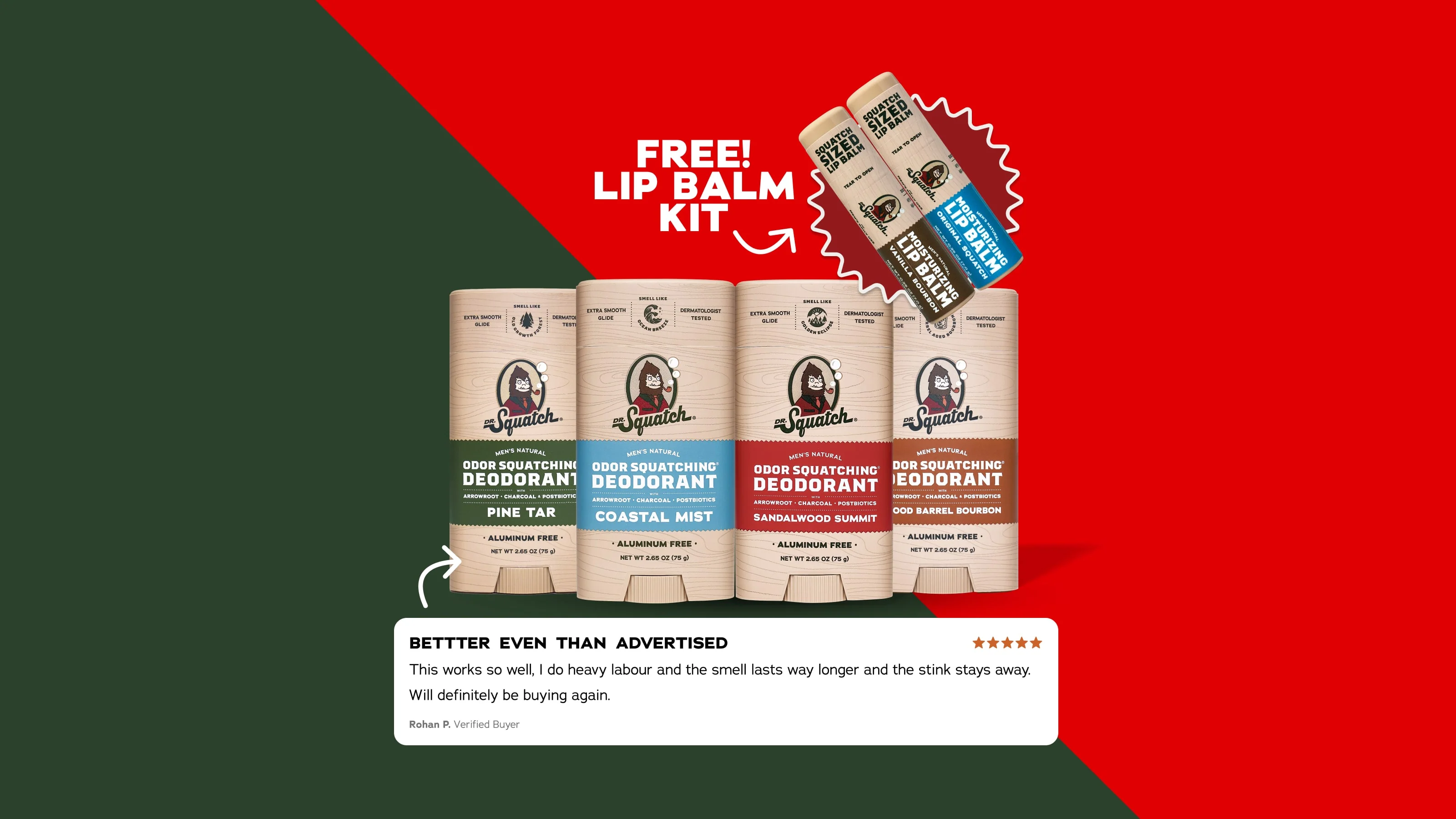 Award-Winning Deodorant with FREE Lip Balm